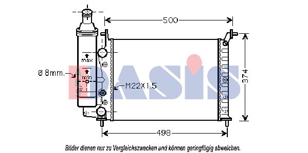 AKS DASIS radiatorius, variklio aušinimas 080093N